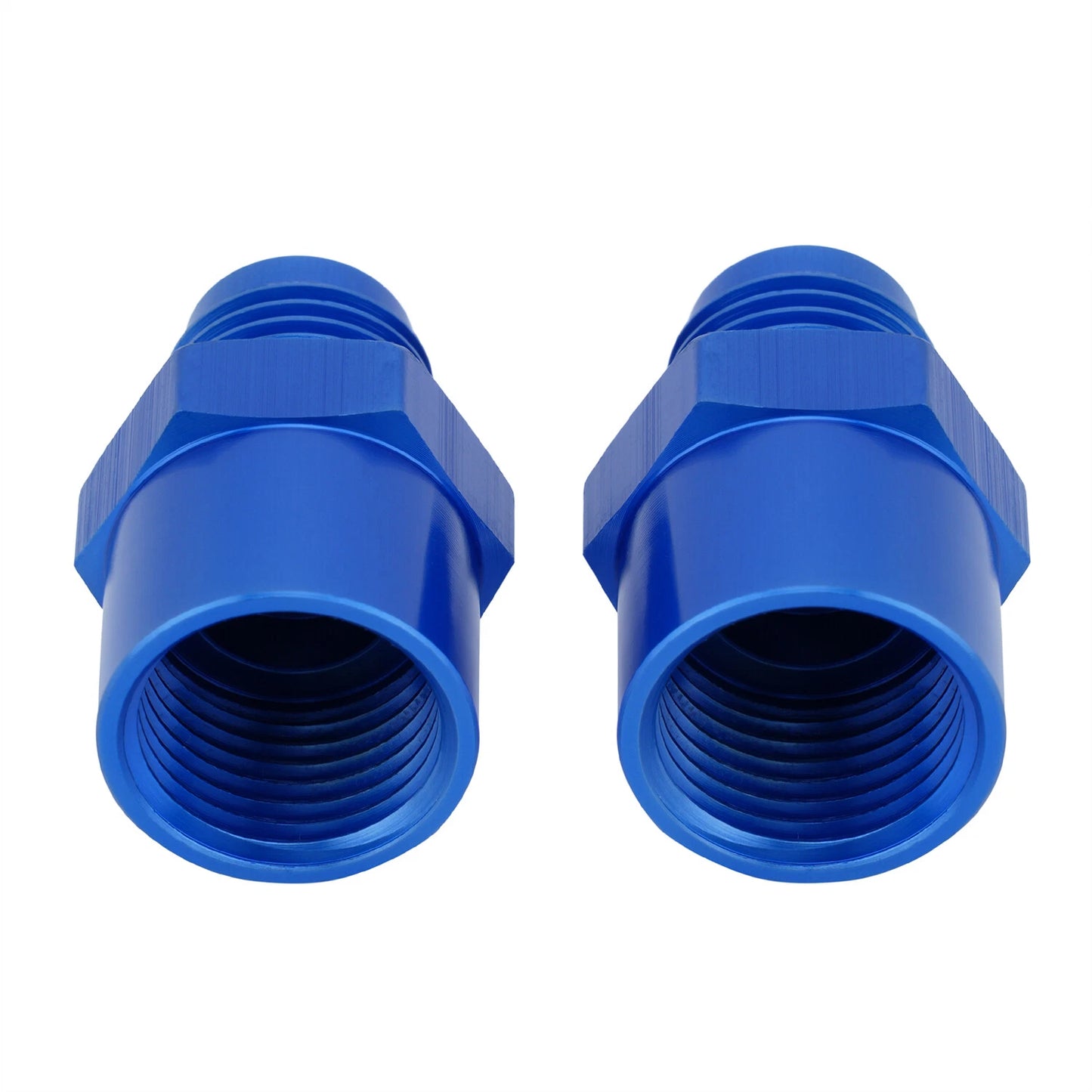 6AN Adapter Fitting Set For GM TBI Style (metric O-ring) Fuel Sending Unit Blue