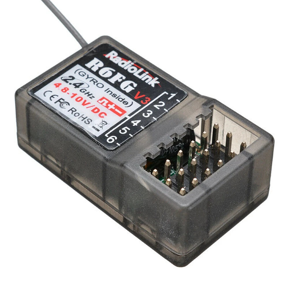R6FG 2.4Ghz 6CH Gyro RC Receiver for RC6GS RC4GS RC4G T8FB Radiolink Transmitter
