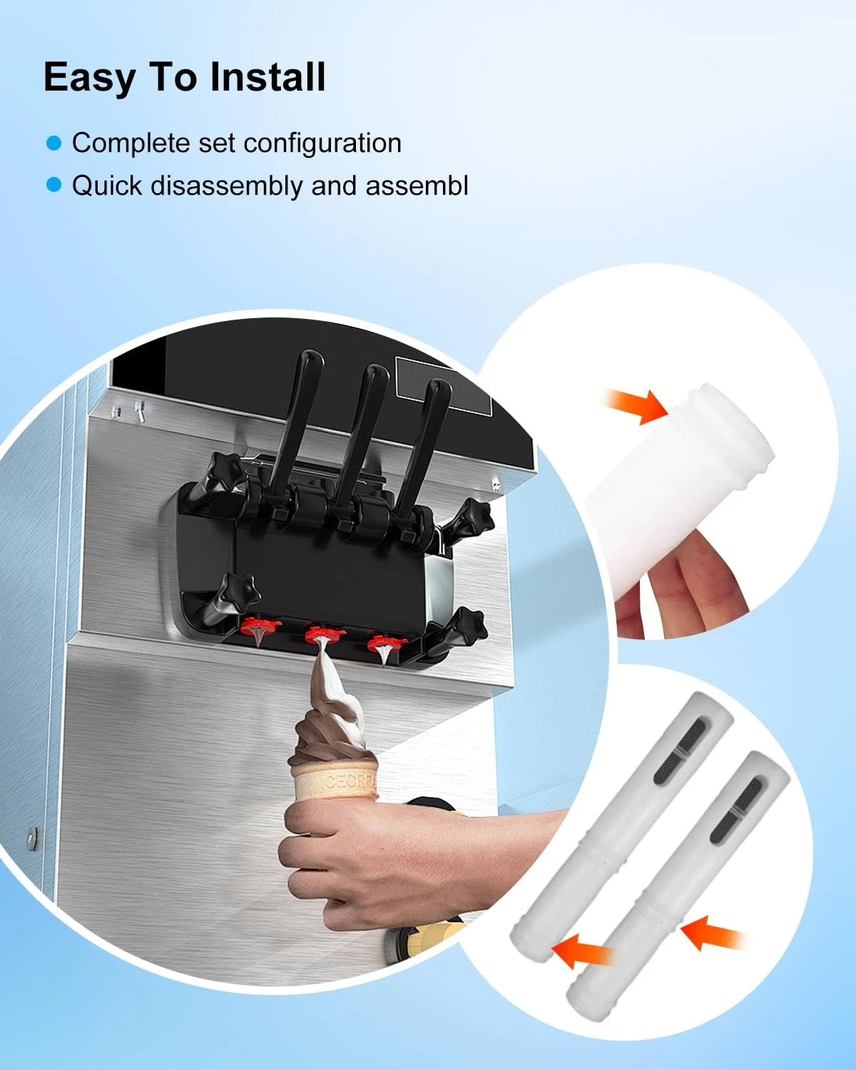 Soft Serve Ice Cream Machine Repair Kit Fit for YIKAFU YKF COOCO