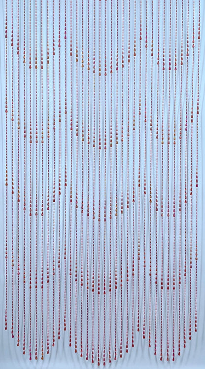 FlavorThings 3 FT X 9 34 Strands 36"W x 72"L (Pack of 1), Pink Iridescent