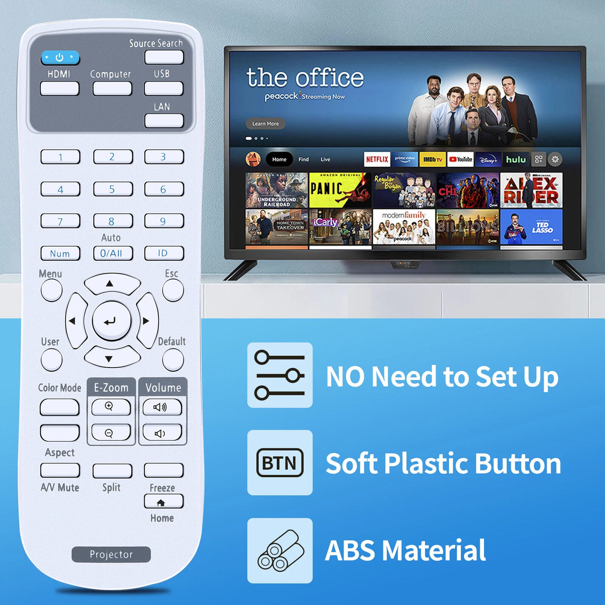 219863500 Remote Control For Epson Projector EB-X49 EB-E20 EB-FH52 EB-W52 EB-W51