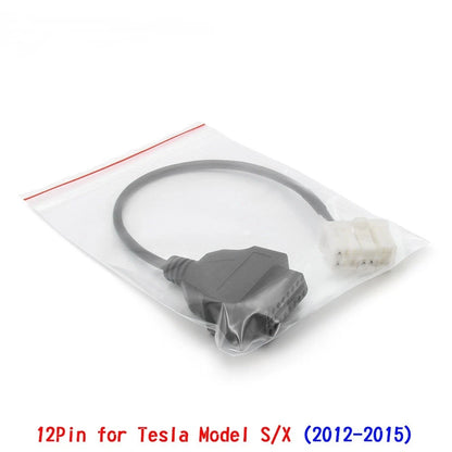 12-Pin Female Connector OBD II Harness Cable Diagnostic Tool For Tesla Model S X