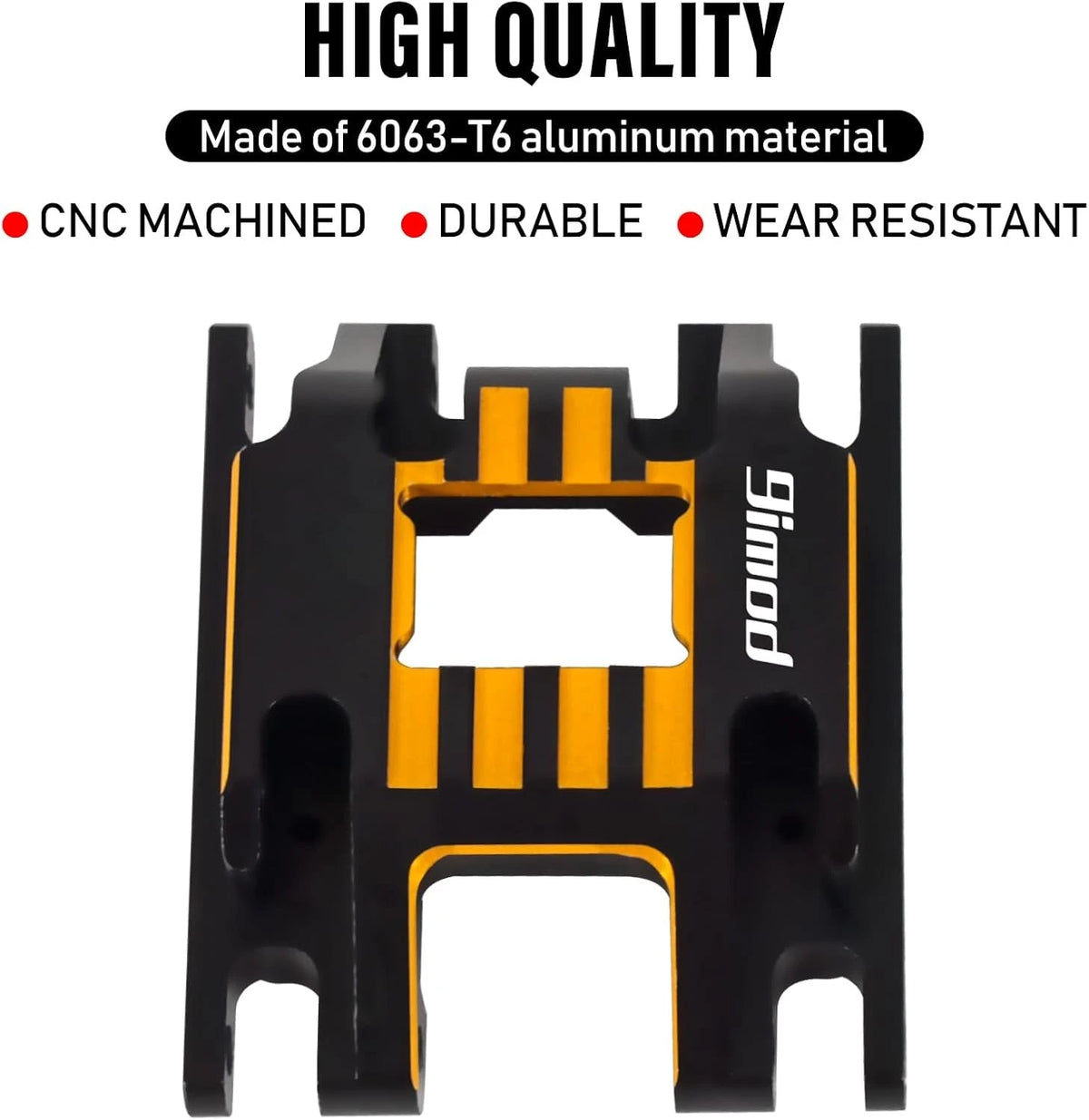 Skid Plate for 1/18 RC Crawler TRX4M Upgrade Parts, CNC Black&orange
