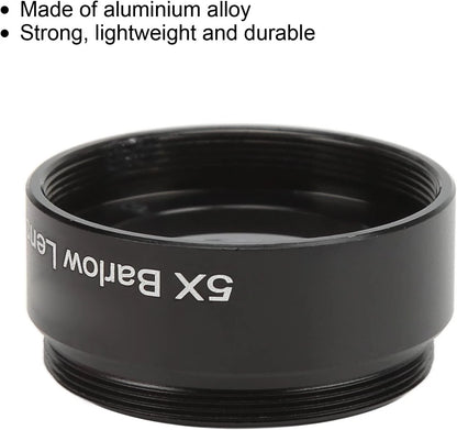 VBESTLIFE 5X Barlow Lens, M28.6 Threaded Stereo Microscope Auxiliary...