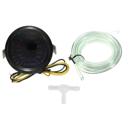Universal 2" 52mm Turbo Boost Gauge 0-35 PSI Pressure Meter Black Bezel Red