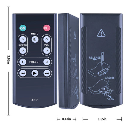 Replacement Remote Control For Nad Receiver or Amplifier ZR7 T 748