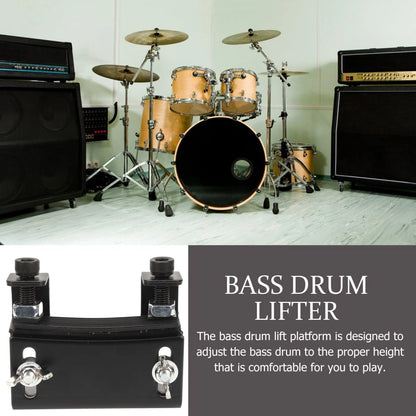 Metal Low Drum Booster - Adjustable Bass Lift for 11x9.5cm, Black