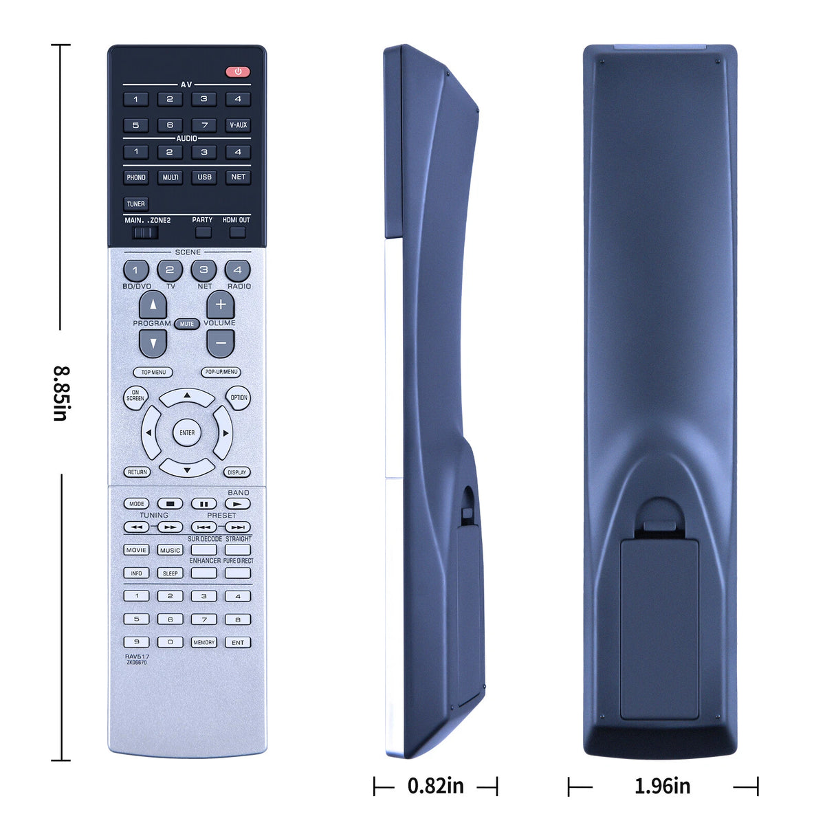 For Yamaha Receiver Remote Control RAV517 ZK06670 fits RX-A1040 RXA1040