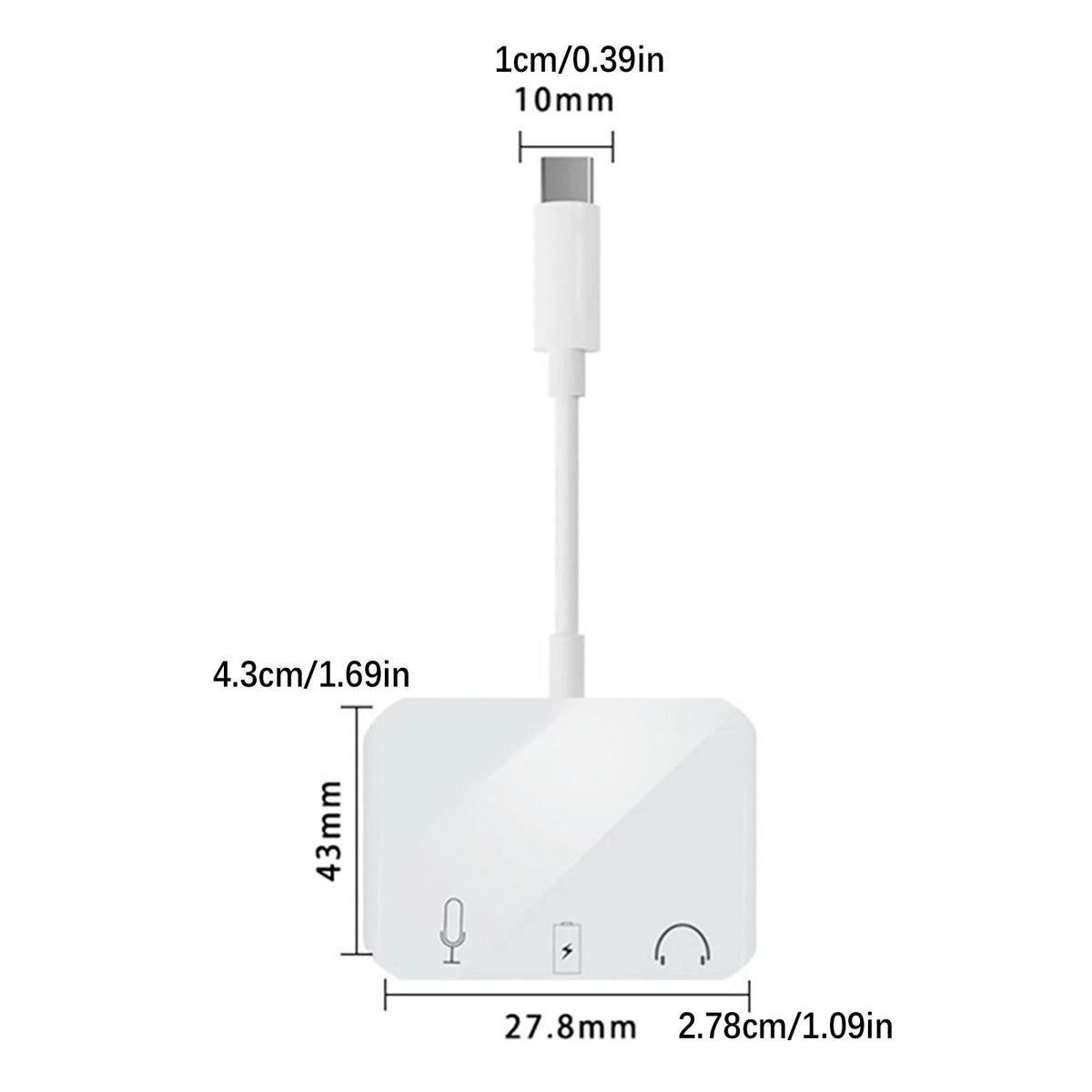 Type-C Sound Card USB 3.5mm Audio Earphone Speaker Mic Live-Streaming Adapter