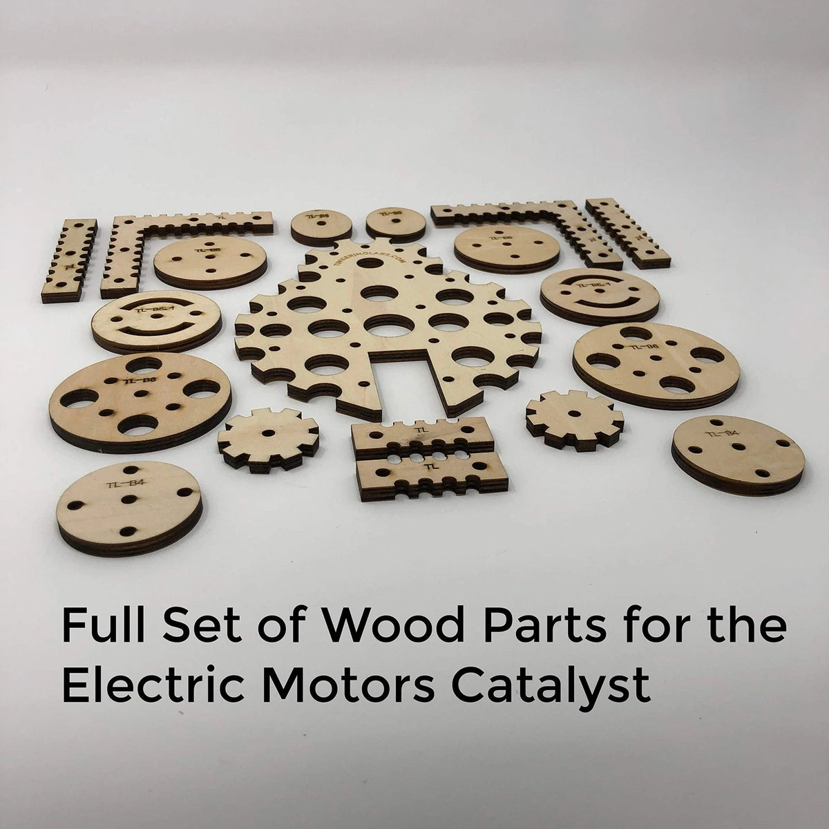 Tinkering Labs Wood Parts Pack | Complete Set 6.26 x 6.25 x 2 inches, Brown