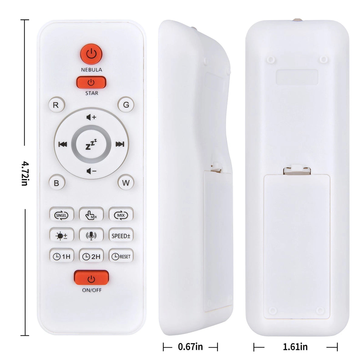 Remote Control For Rossetta Galaxy Projector, Star Projector RT008 RT002W