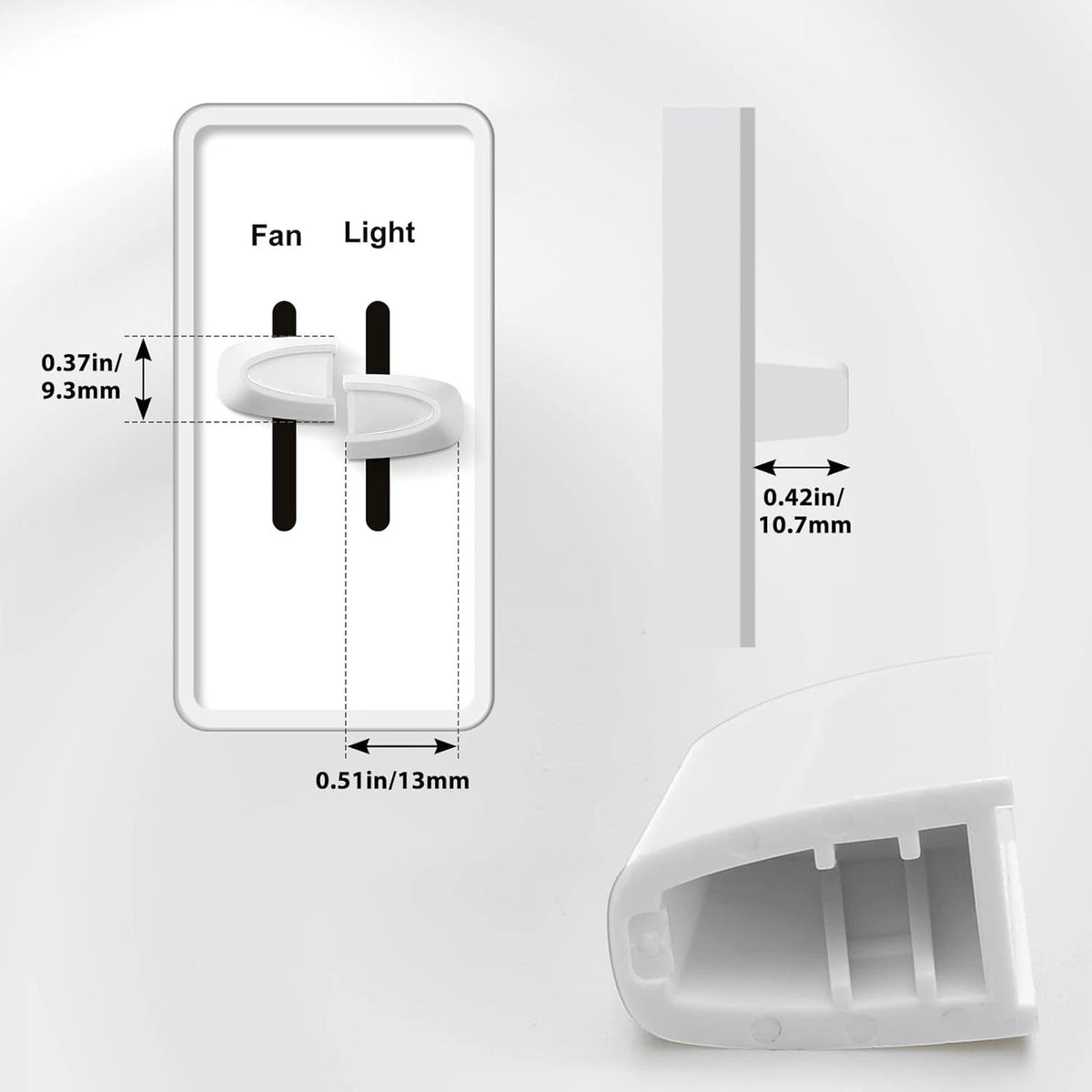 Hoolerry 4 Pcs Dimmer Switch Knob Replacement Compatible White