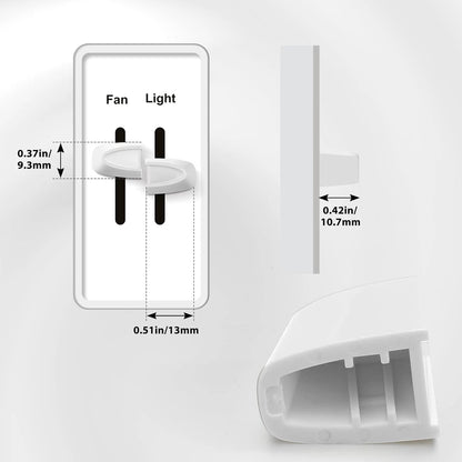 Hoolerry 4 Pcs Dimmer Switch Knob Replacement Compatible White