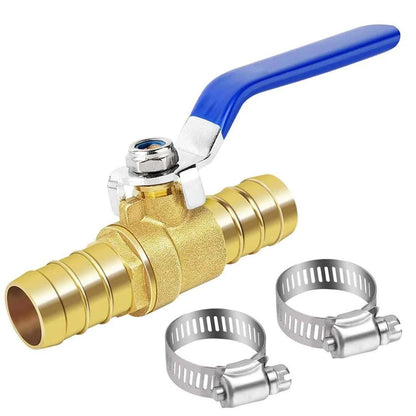 Brass Ball Valve 16mm Hose Barb for Industrial Use Fluid Gas Shut Off Valve