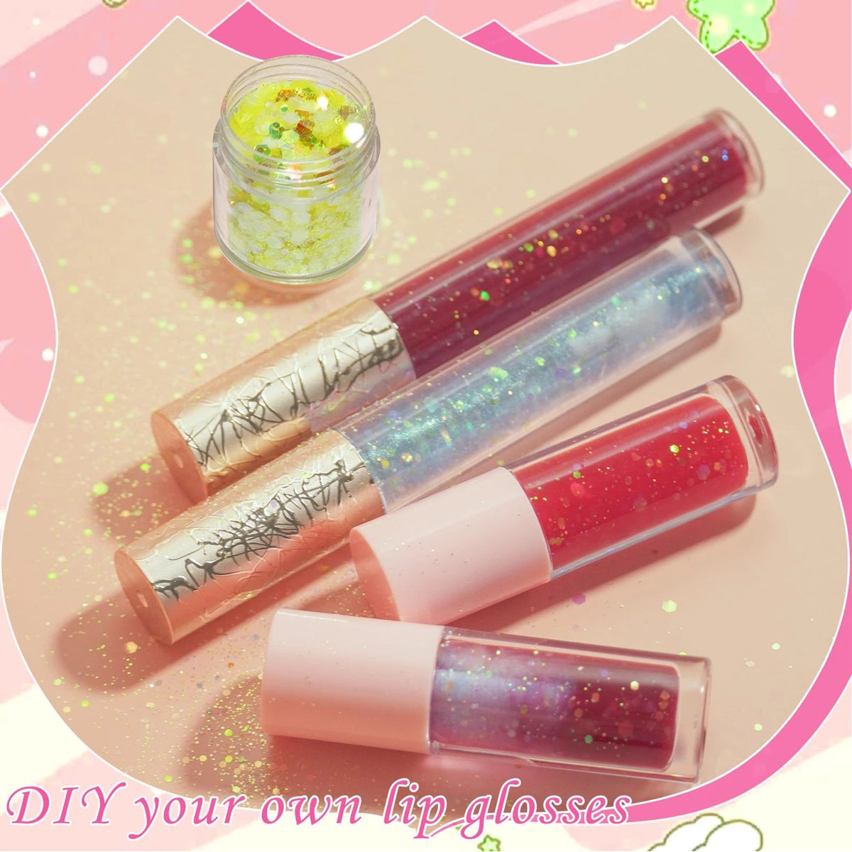 BRIPATI Lip Gloss Making Kit for Girls DIY Your Own 12 pieces, Multicolor