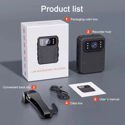 1080P Law Enforcement Cam Body Camera Recorder w/ Audio Night Vision Record 128G
