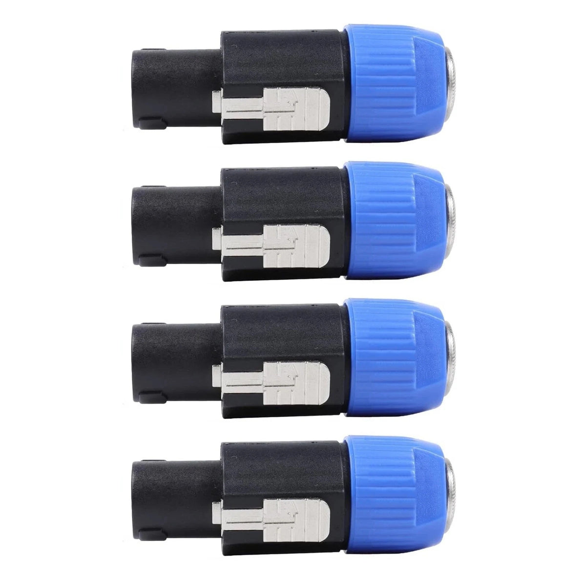 4pcs Speaker Cable Plug with Stress Relief Feature for 10-16 Gauge AWG Cables