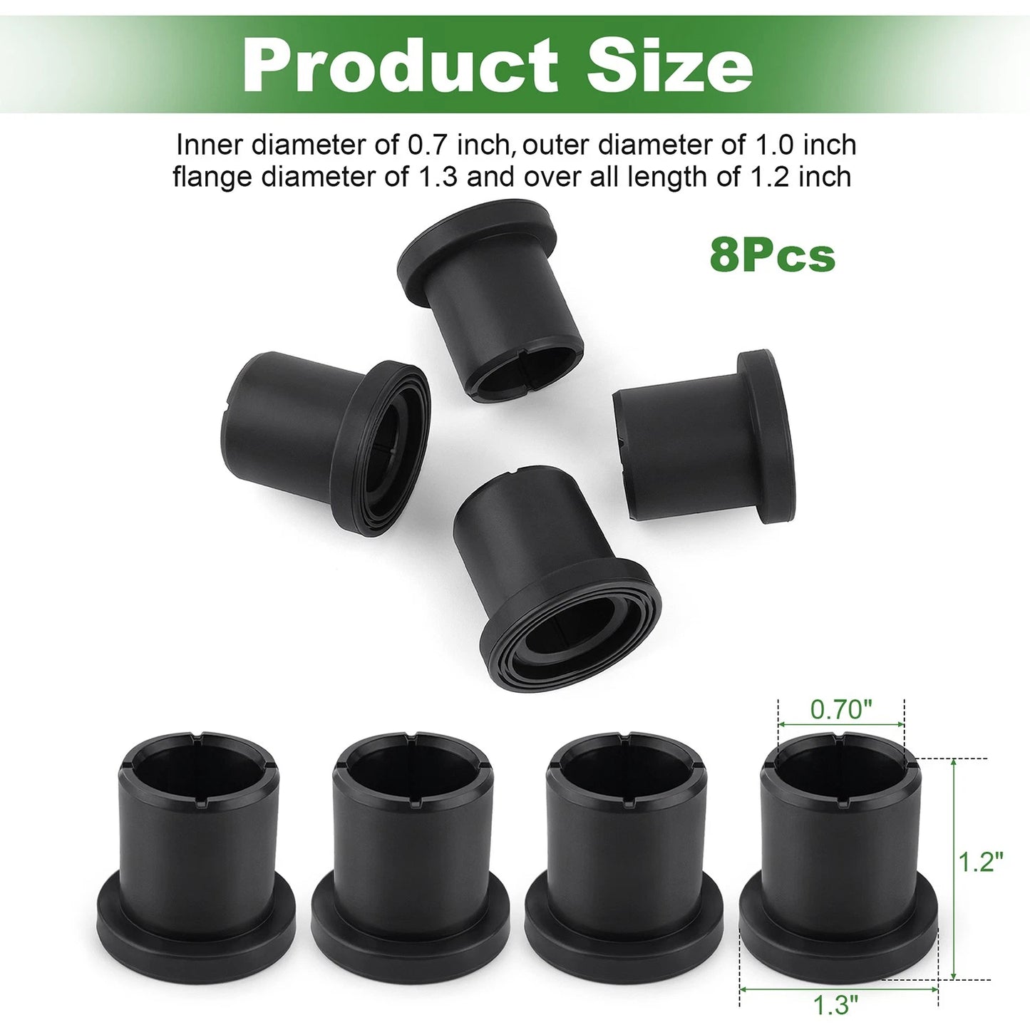 8Pcs A-Arm Bushing For John Deere Gator 625i 825i 5E 6E 6D M158746