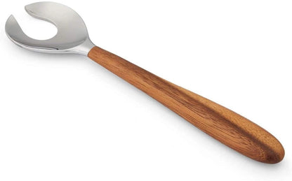 nambe Curvo Serving Fork | 13 Inch 1.2" H x 3.9" L x W, Brown