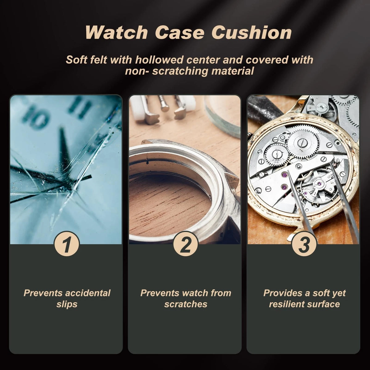 Cinnvoice 2 Pcs Watch Cushion Casing Movement Pad Holder...