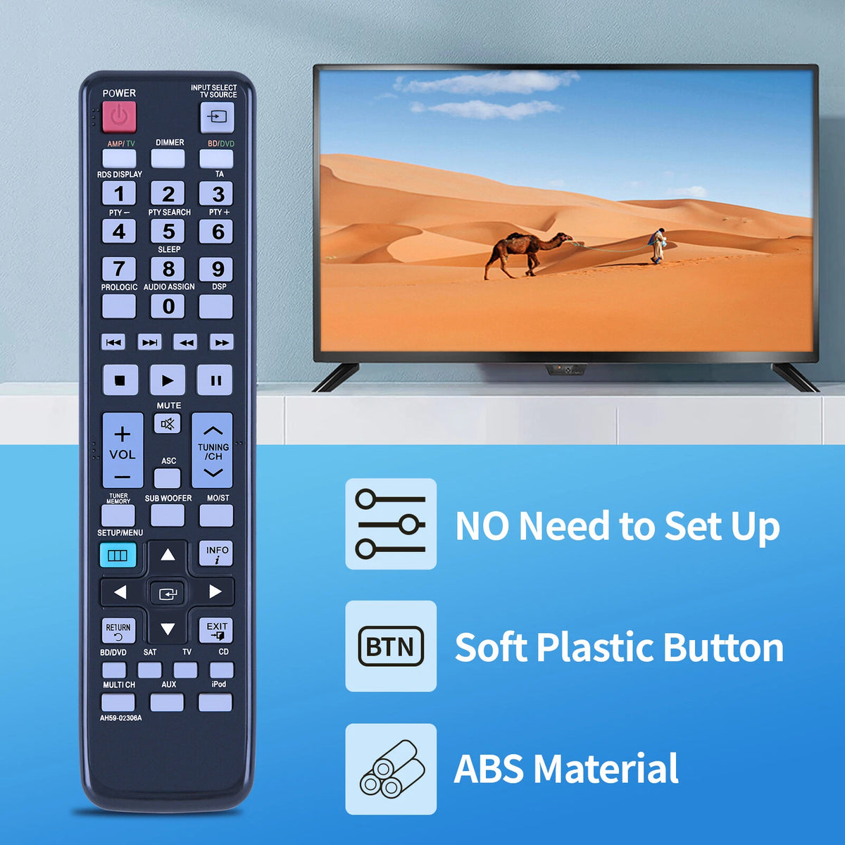 AH59-02306A Remote Control For Samsung AV Receiver HW-C500 HW-C560S HW-C770B