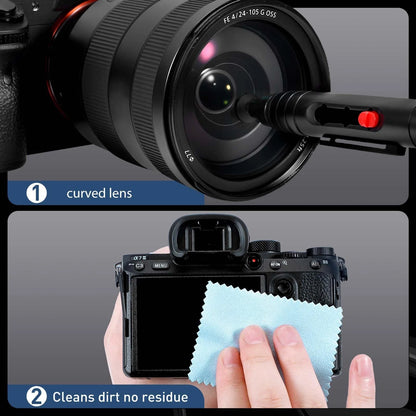 Camera Lens Cleaning Kit - Mirrorless and DSLR Kit, Black