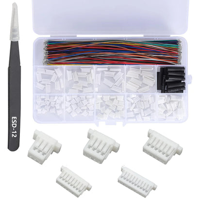 Teansic JST SH 1.0mm Connector Kit with 28AWG Pre-Crimped Cables(150mm/5.9...
