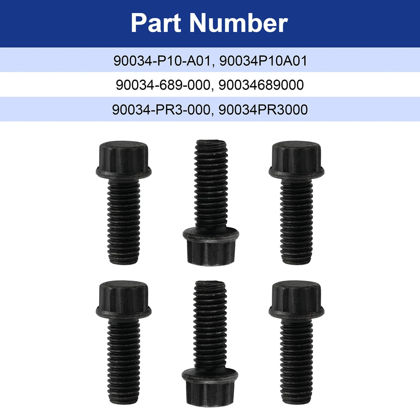 6Pcs Pressure Plate Bolt Set For Honda Accord Civic For Acura ILX TSX D B F K H