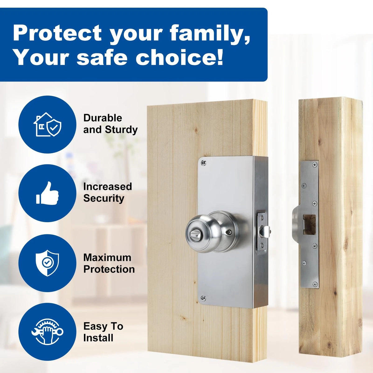 U 9551 Stainless Steel Lock and Door Reinforcement Finish