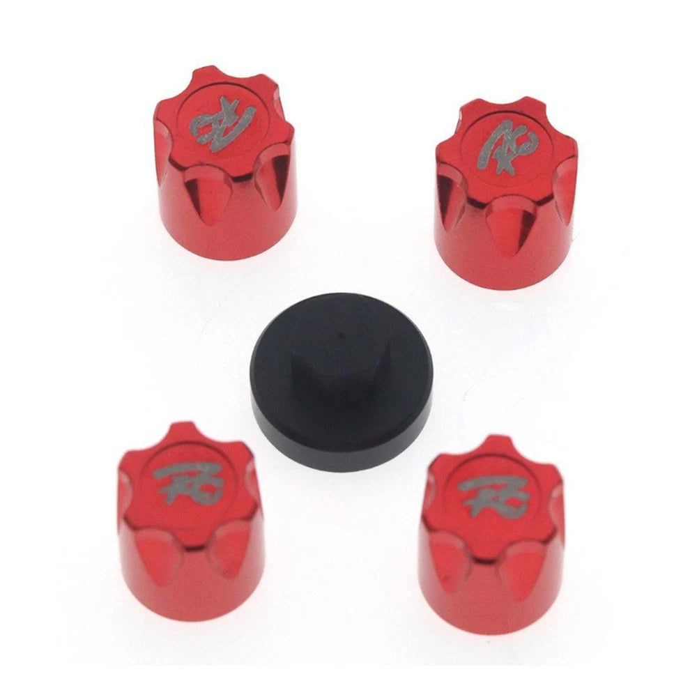 1/10 4Pcs Metal RC Car Wheel Rim Center Caps M4 Nuts for Axial SCX10 TRX4 RC Car