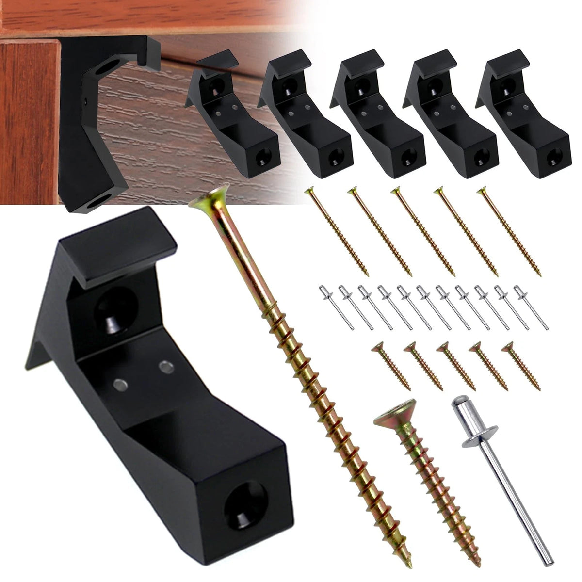 CNQLIS Squeaky Floor Repair Kit,Repair Kit Can be Safely  5/8 inch, Black