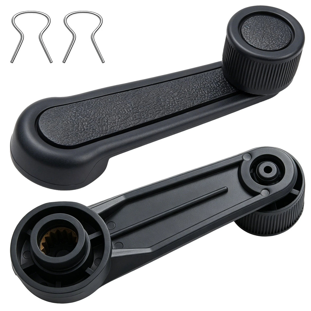 2PCS ABS Gray Interior Window Crank Handle Fits for Toyota Starlet 1981-1984