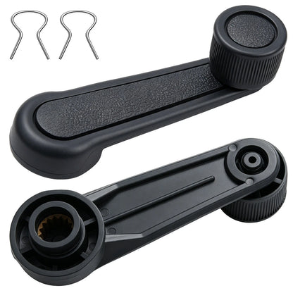 2PCS ABS Gray Interior Window Crank Handle Fits for Toyota Starlet 1981-1984