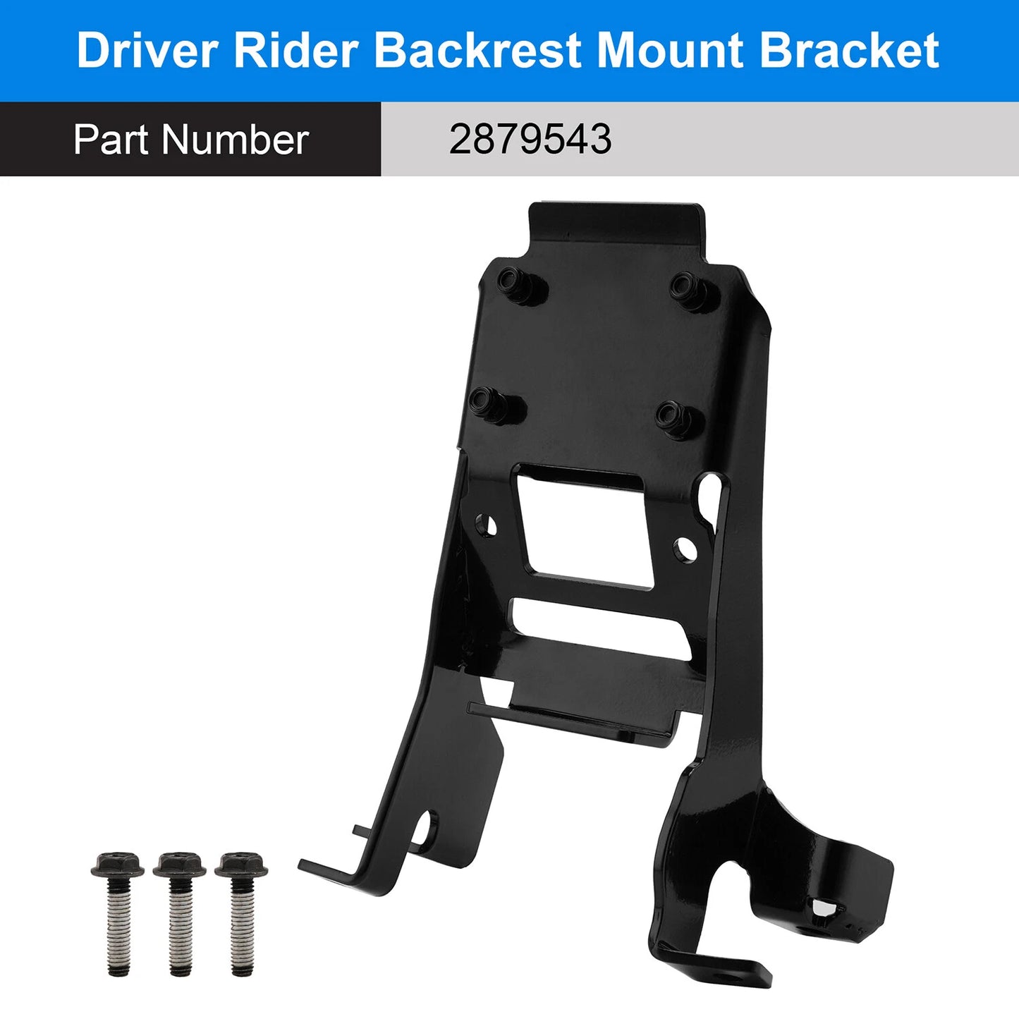 For Indian Motorcycle Driver Rider Backrest Mount, Black - 2879543