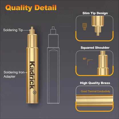 Heat Set Insert Tool,Tips for Threaded inserts M2 M2.5 M3 M2-M6 6 Tips, Brass