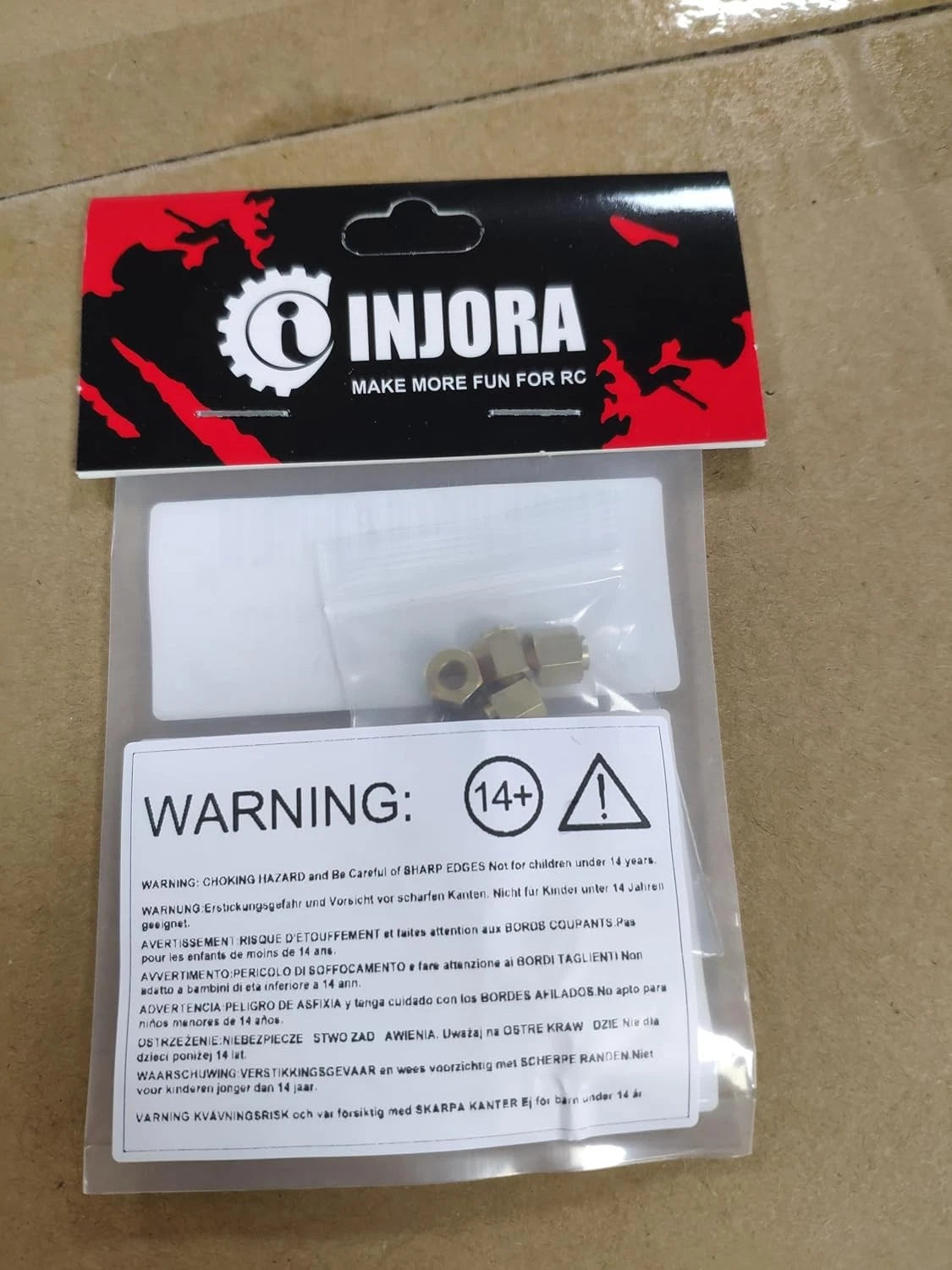 INJORA Brass Wheel Hex Hub 6mm(+2mm) Extenders Adaptor for 1/18 RC 6mm