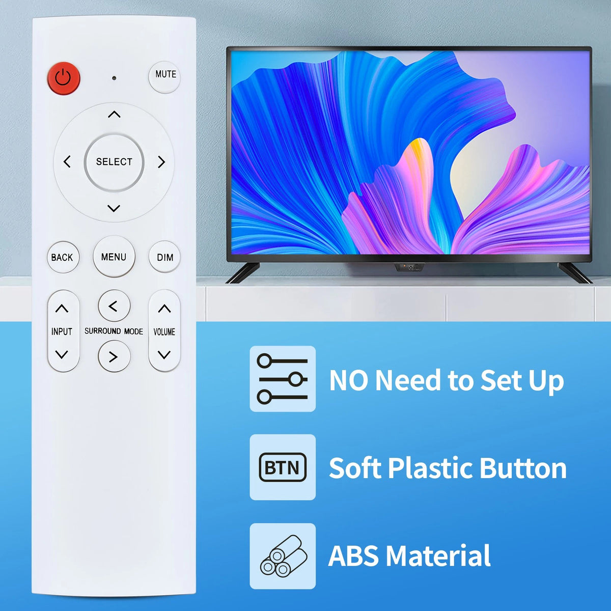 Replacement Remote Control For JBL MA310 5.2ch MA510 AV Receiver White