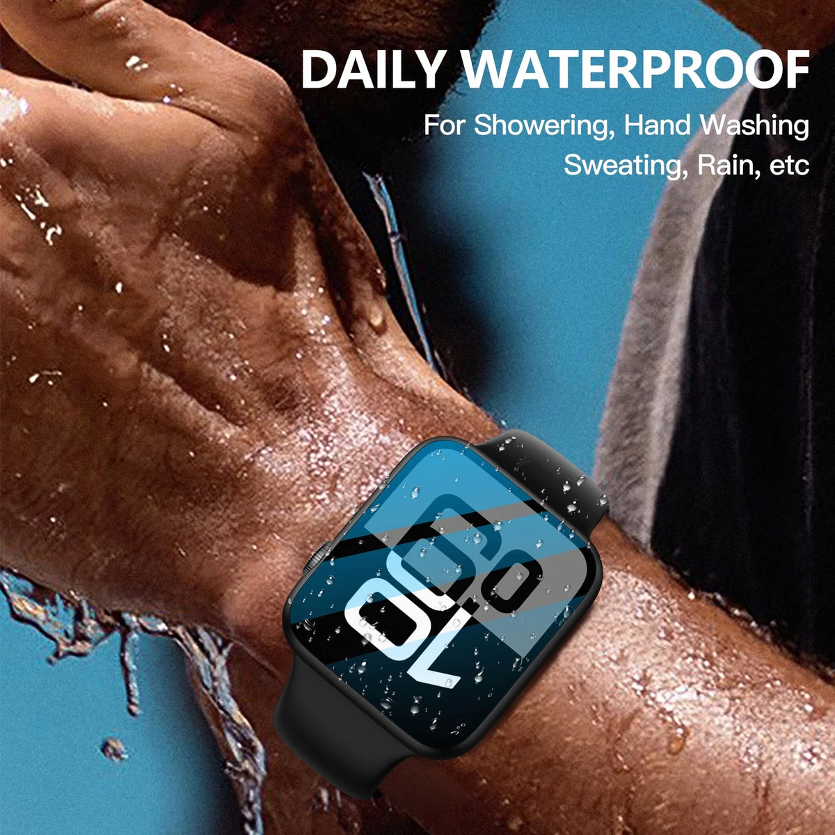 Misxi [2 Pack] Waterproof Hard 46mm(2-Pack) for Series 11/10, Matte Black
