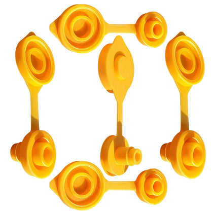 5PCS Fuel Gas Can Vent Cap Set Yellow Plastic For Garage Workshop Canisters