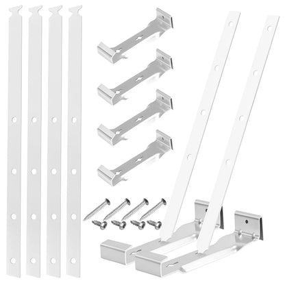 30 Sets 6" Aluminum Roof Gutter Hangers Clips with Straps for...