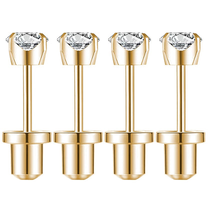 SugarTang Ear Piercing Kit Gold, Disposable Gun Pack of 4, Gold