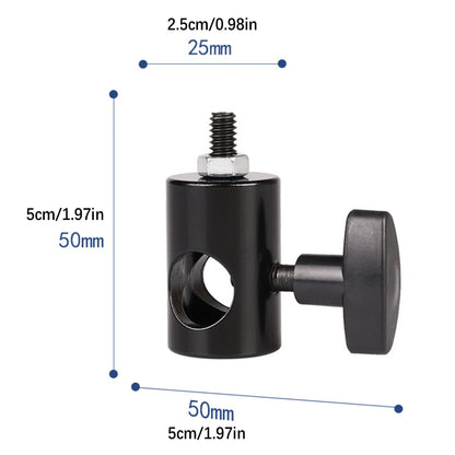 2Pcs SLR Cameras Photography Light 1/4" Screw Adapter Led Support Flash Tripod