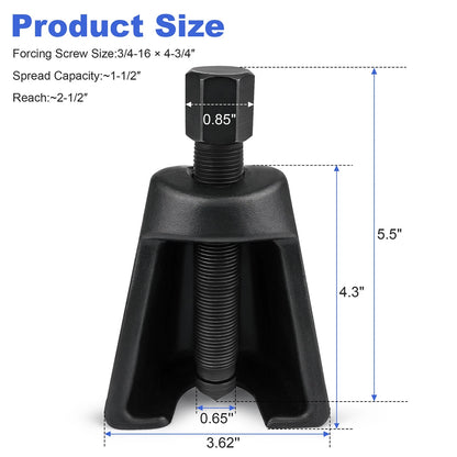 Heavy Duty Pitman Arm Puller Tool, Conical Style with High-Torque Forcing Screw