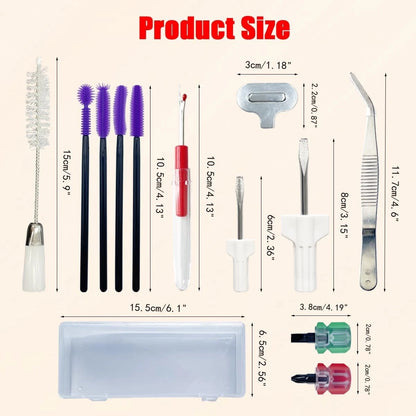 21 Pieces Sewing Machine Cleaning Kit,Sewing Repair Tools purple