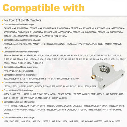 Cartridge to Spin-On Oil Filter Adapter For Ford 2N 8N 9N