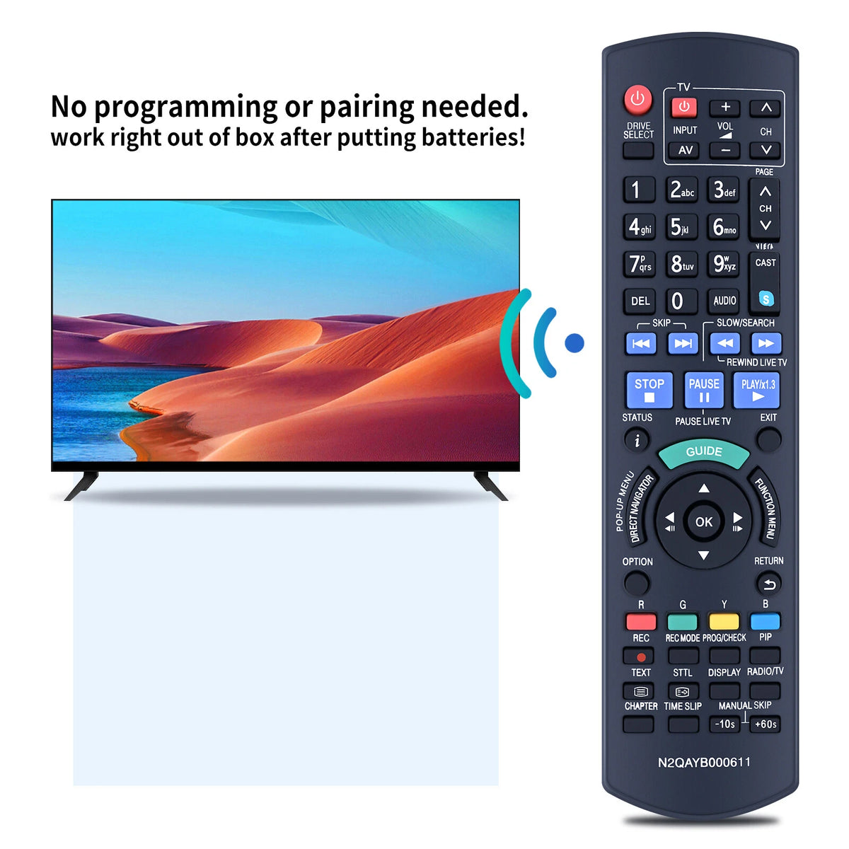 N2QAYB000611 Remote Control For Panasonic Player HDD Recorder