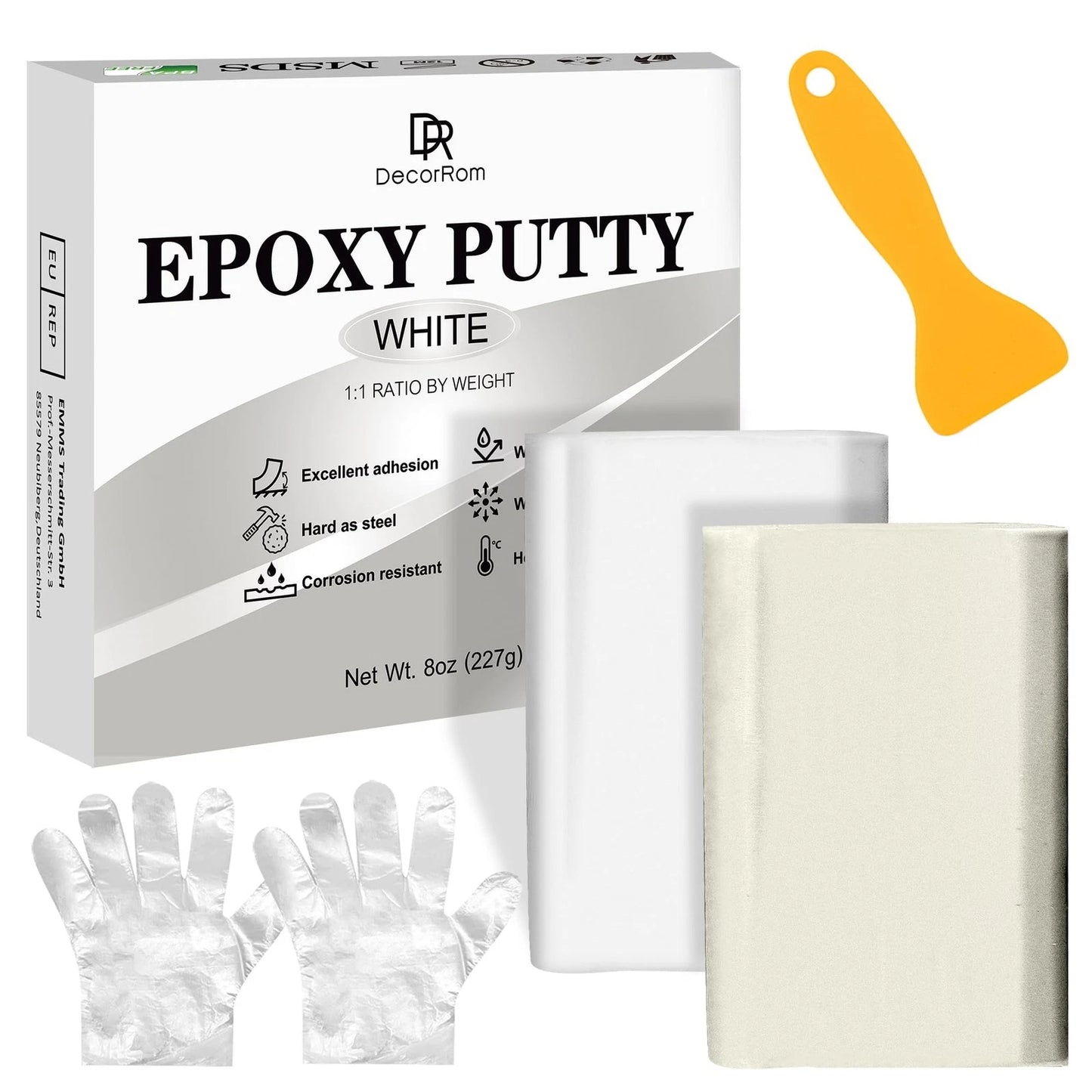 Epoxy Putty - 8oz / 227g Pool Putty, 2 in 1 Underwater or Above Fast White