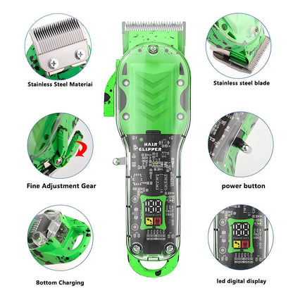 Hair Trimmer Kit for Men,Professional Barber Set Beard Green