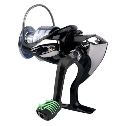 Fishing Reel Replacement Handle with Black Handles & Fish-shaped Knob Covers