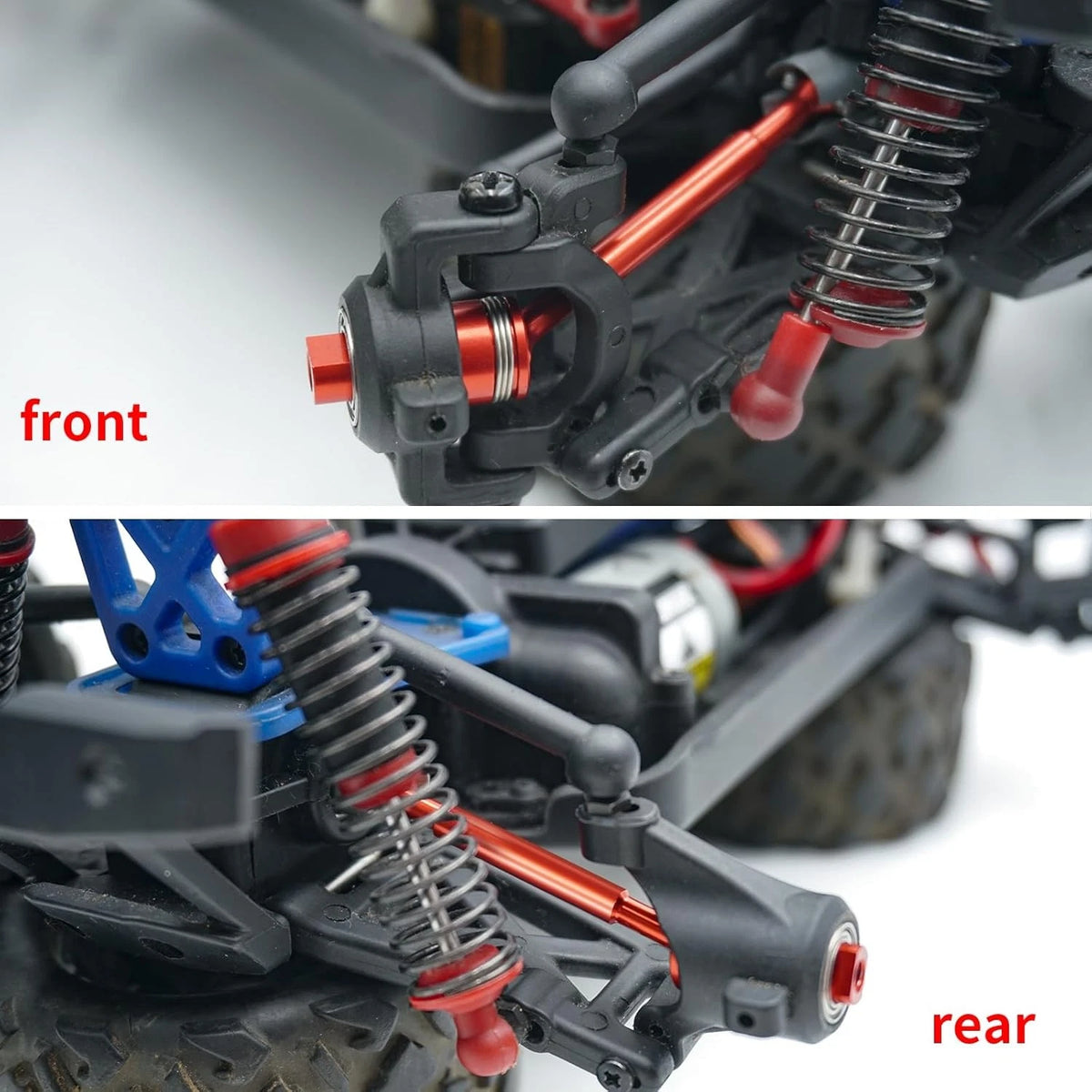 RC Aluminum Front Rear Driveshaft Assembly for Tra-xxas LaTrax 1/18 Teton Red